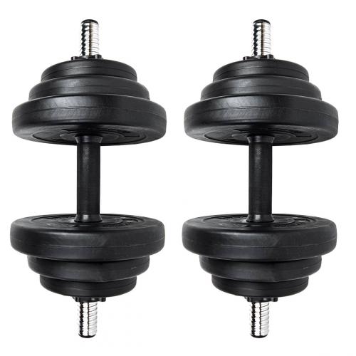 Dumbbells set with cement