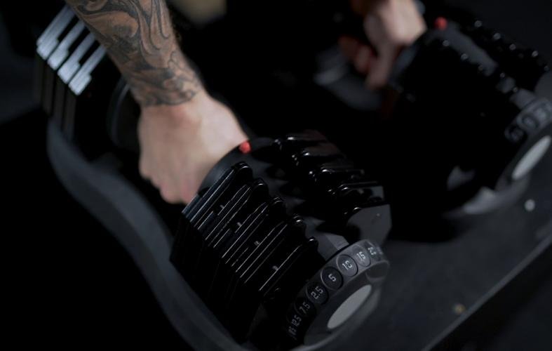 2 x Duo-tech dumbbells 25 kg + stand - Image 5