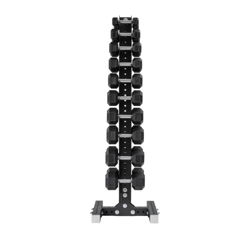 5-50-LB-Rubber-Hex-Dumbbell-Set-with-Vertical-Storage-Rack-10-Pairs