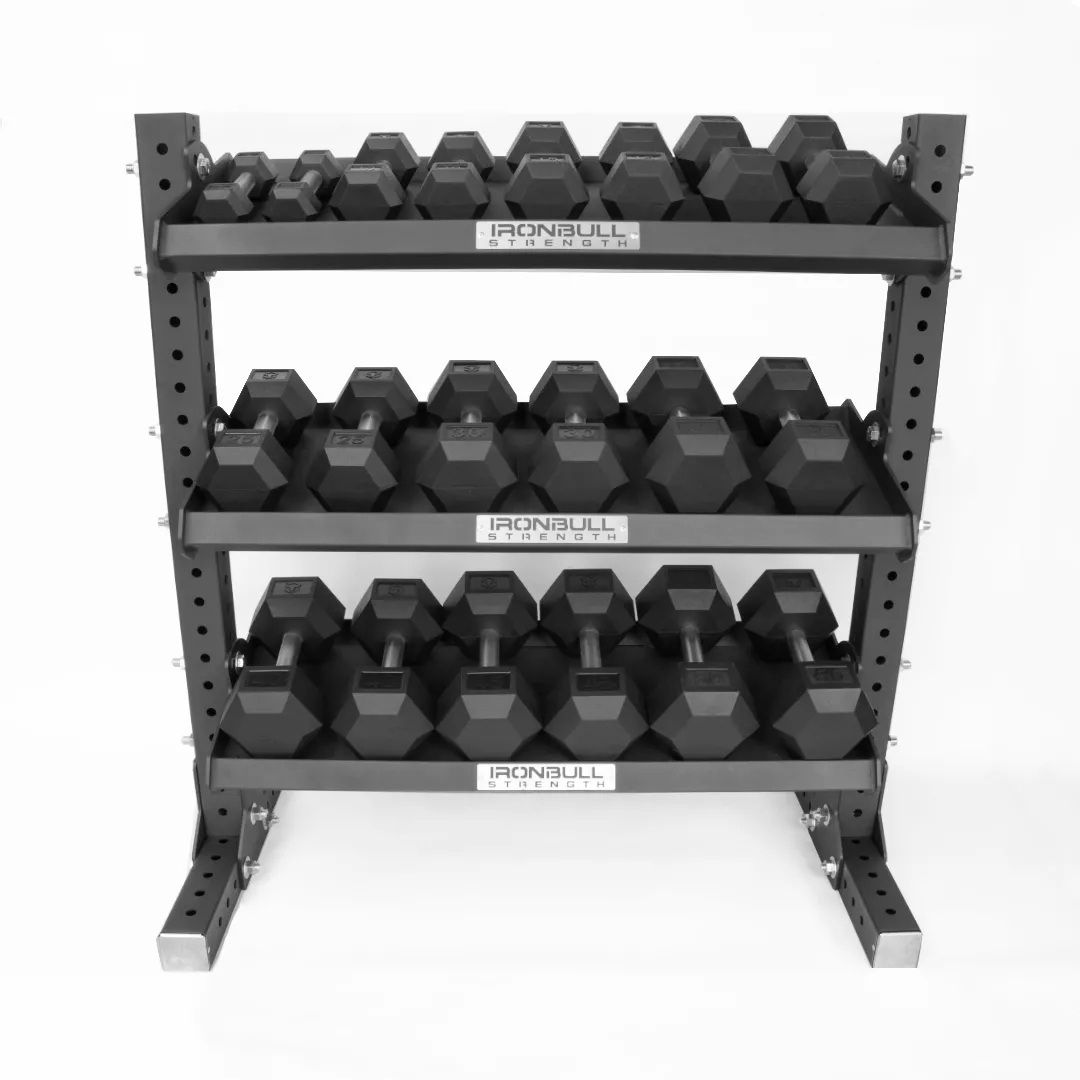 Hex Dumbbell Set With Rack | 5-50LB + 3-Tier - Image 2