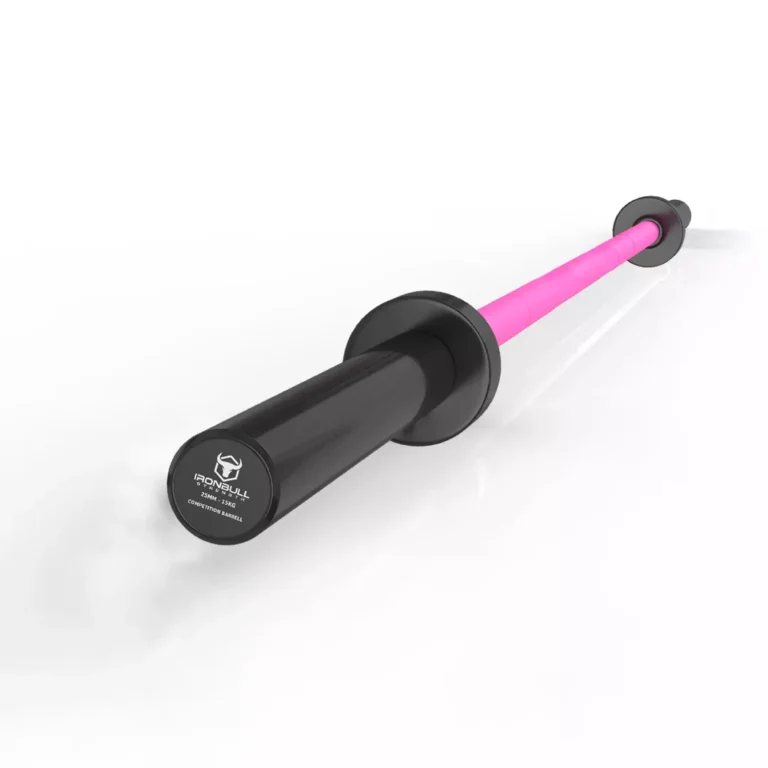 pink-cerakote-competition-women-barbell-angled-view